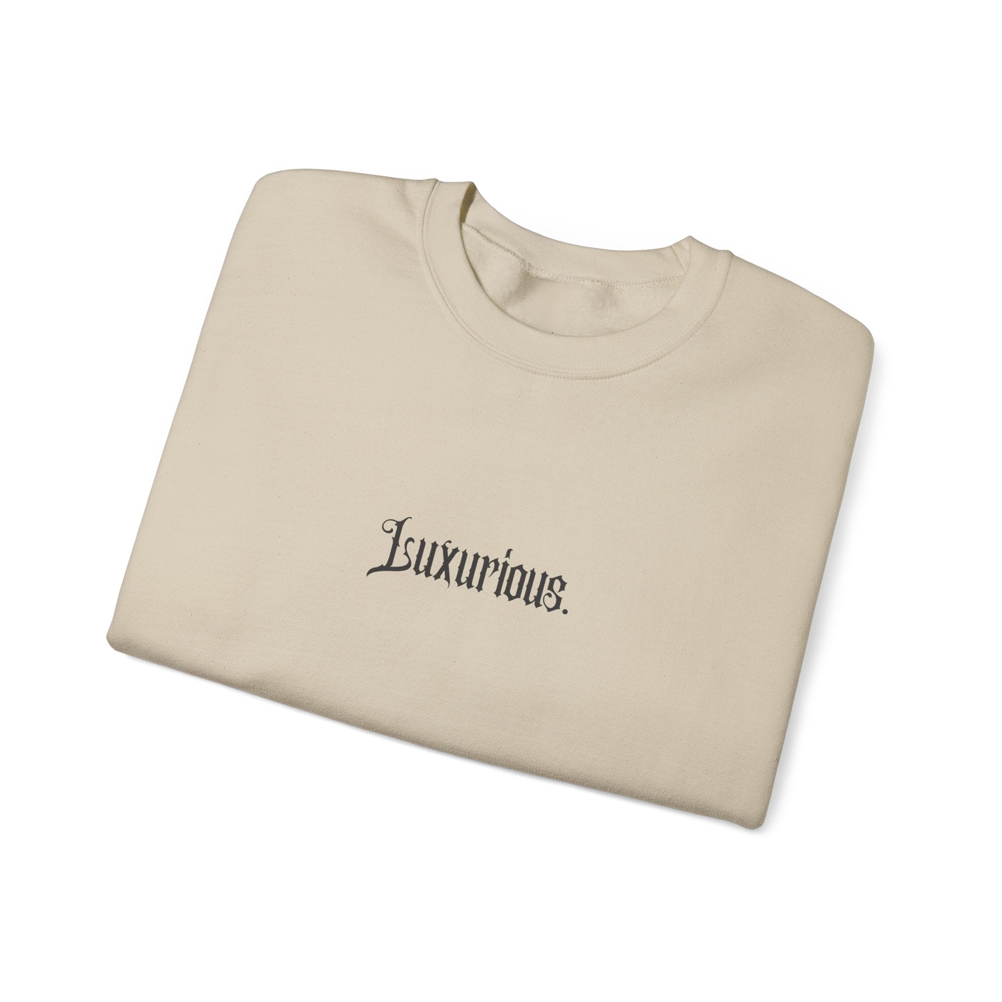 Luxurious Graphic Sweatshirt — Gothic Script & Cosmic Lips Crewneck - Eamden