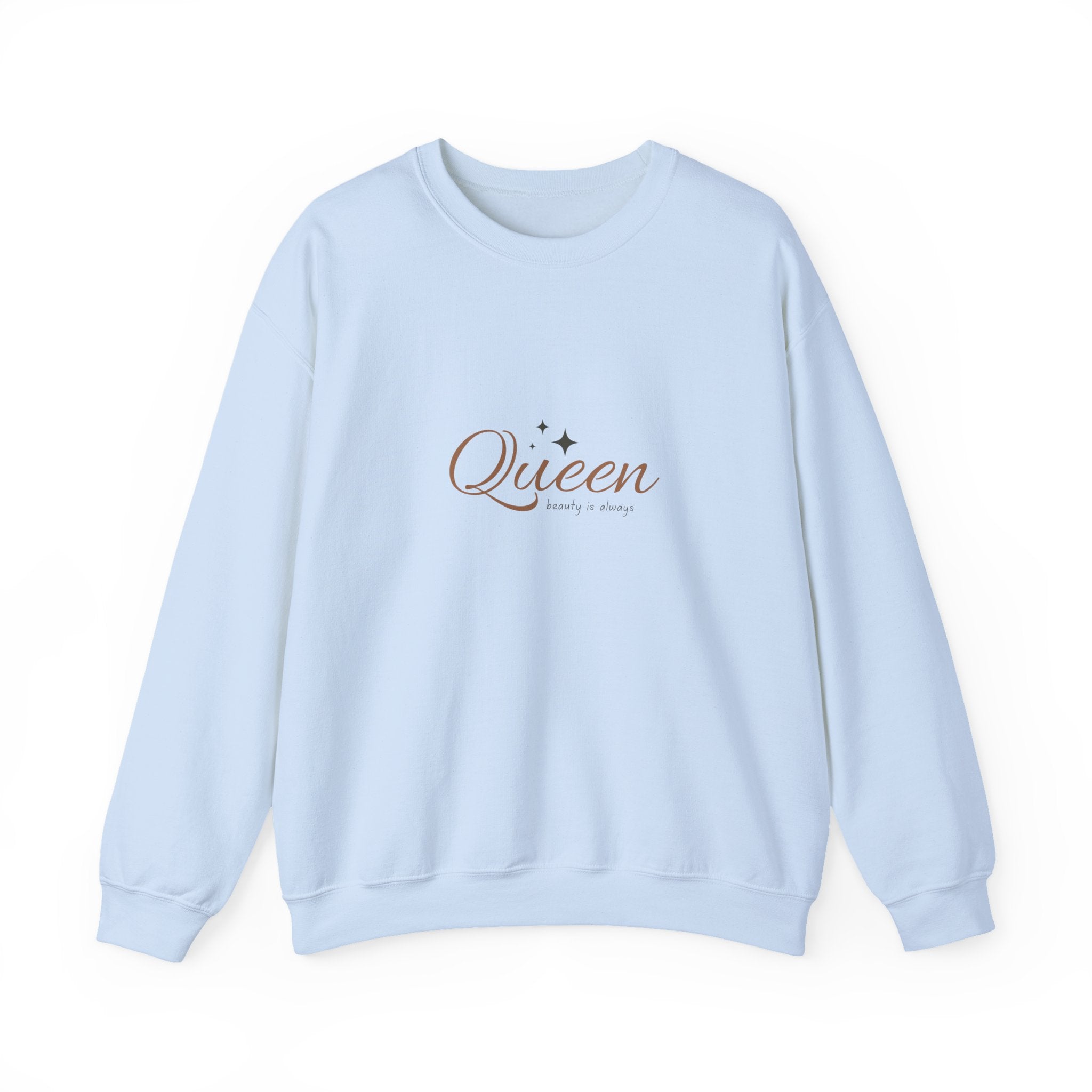 Queen Heavy Blend Crewneck Sweatshirt - Empowering Comfort for Her - Eamden