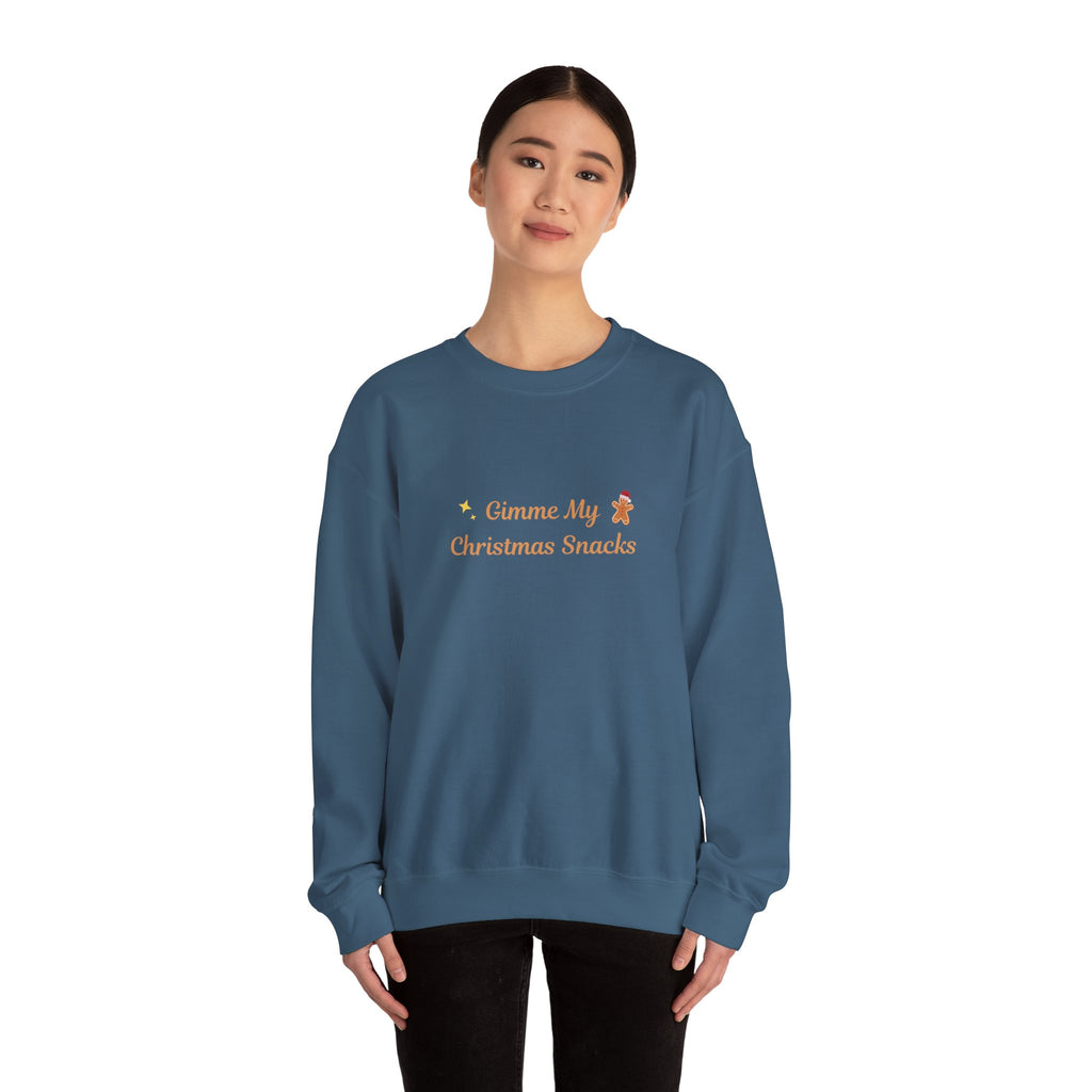 Christmas Snacks Sweatshirt — 'Gimme My Christmas Snacks' Gingerbread Crewneck - Eamden
