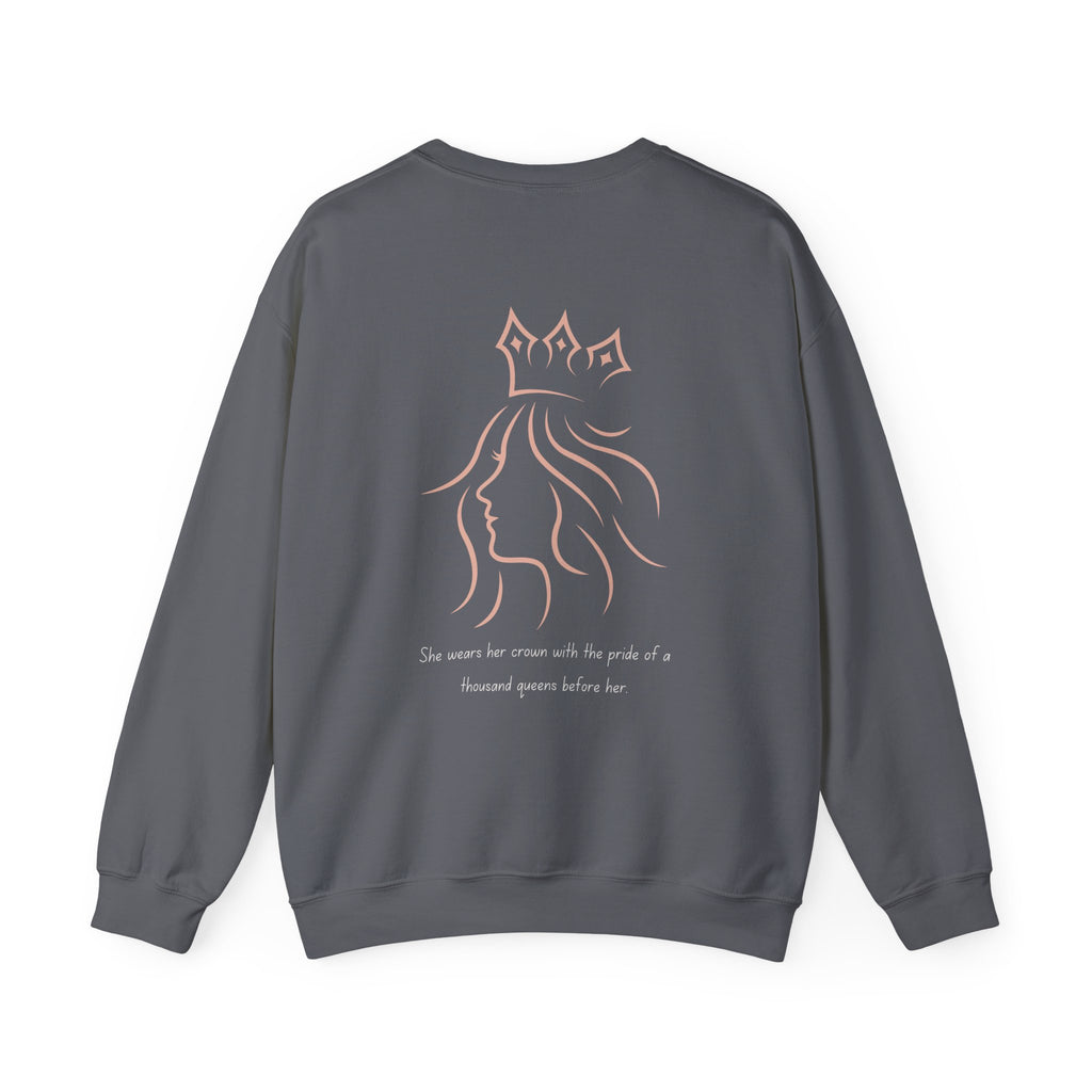 Queen Heavy Blend Crewneck Sweatshirt - Empowering Comfort for Her - Eamden