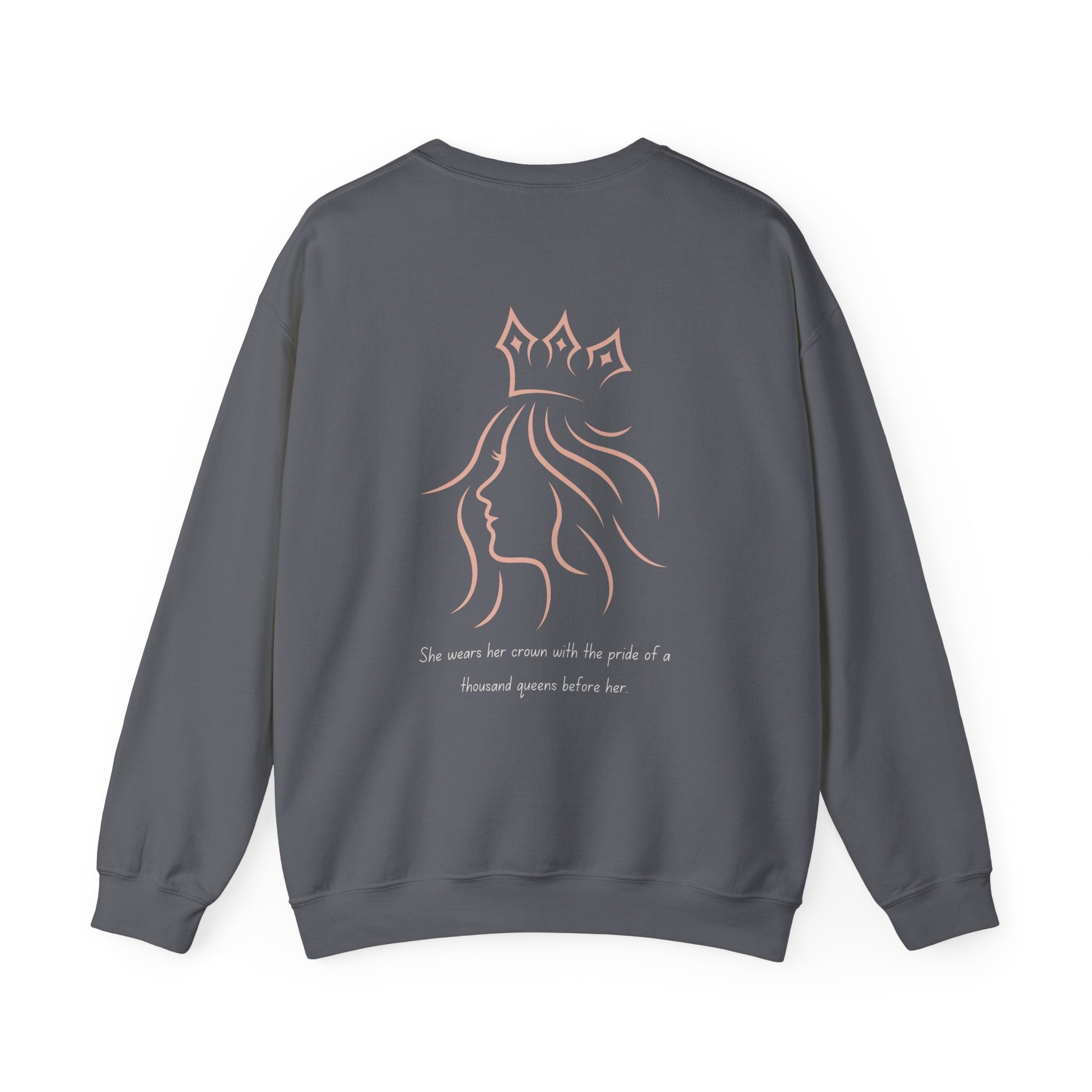 Queen Heavy Blend Crewneck Sweatshirt - Empowering Comfort for Her - Eamden