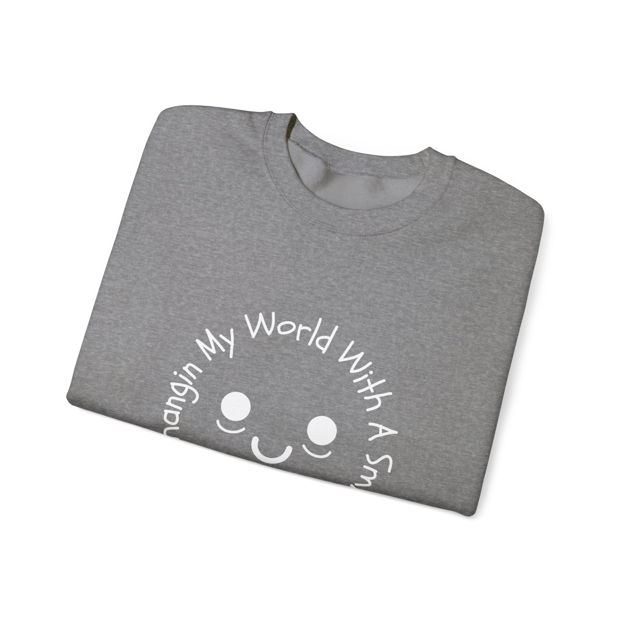 One Smile Crewneck Sweatshirt — “Change a World” - Eamden