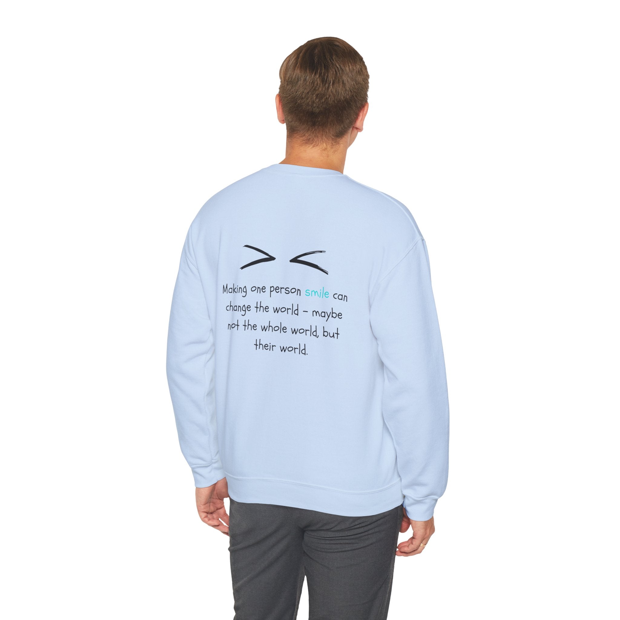 One Smile Crewneck Sweatshirt — “Change a World” - Eamden
