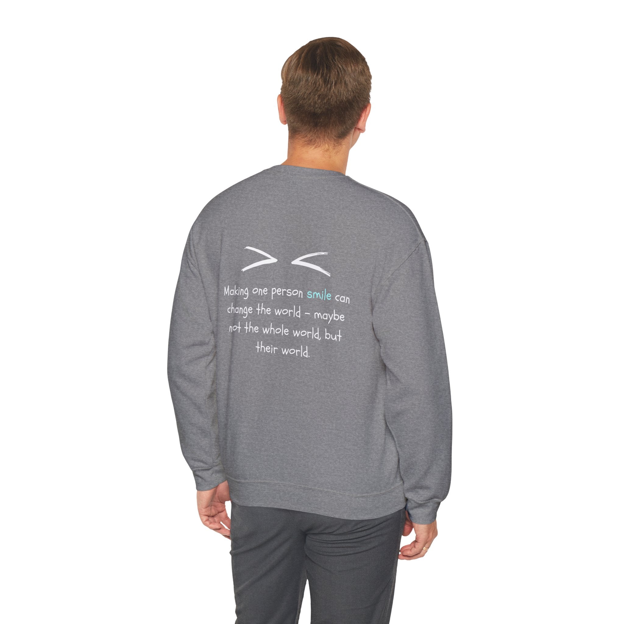 One Smile Crewneck Sweatshirt — “Change a World” - Eamden