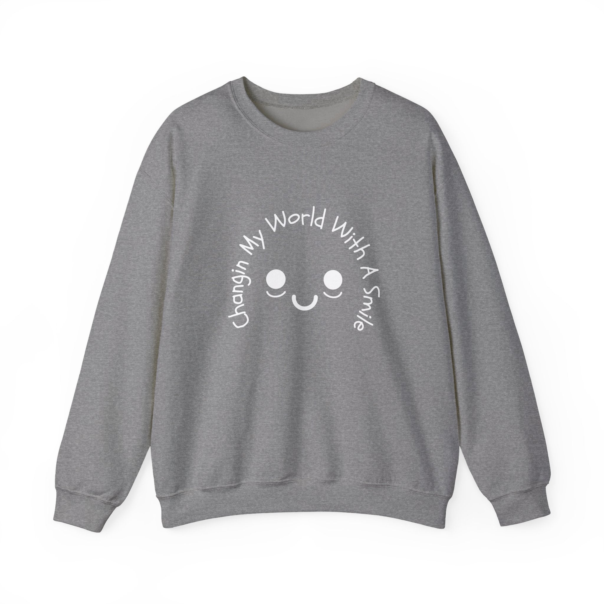 One Smile Crewneck Sweatshirt — “Change a World” - Eamden