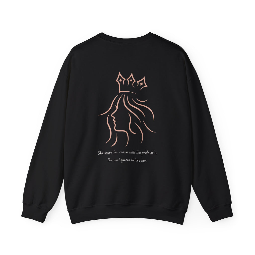 Queen Heavy Blend Crewneck Sweatshirt - Empowering Comfort for Her - Eamden