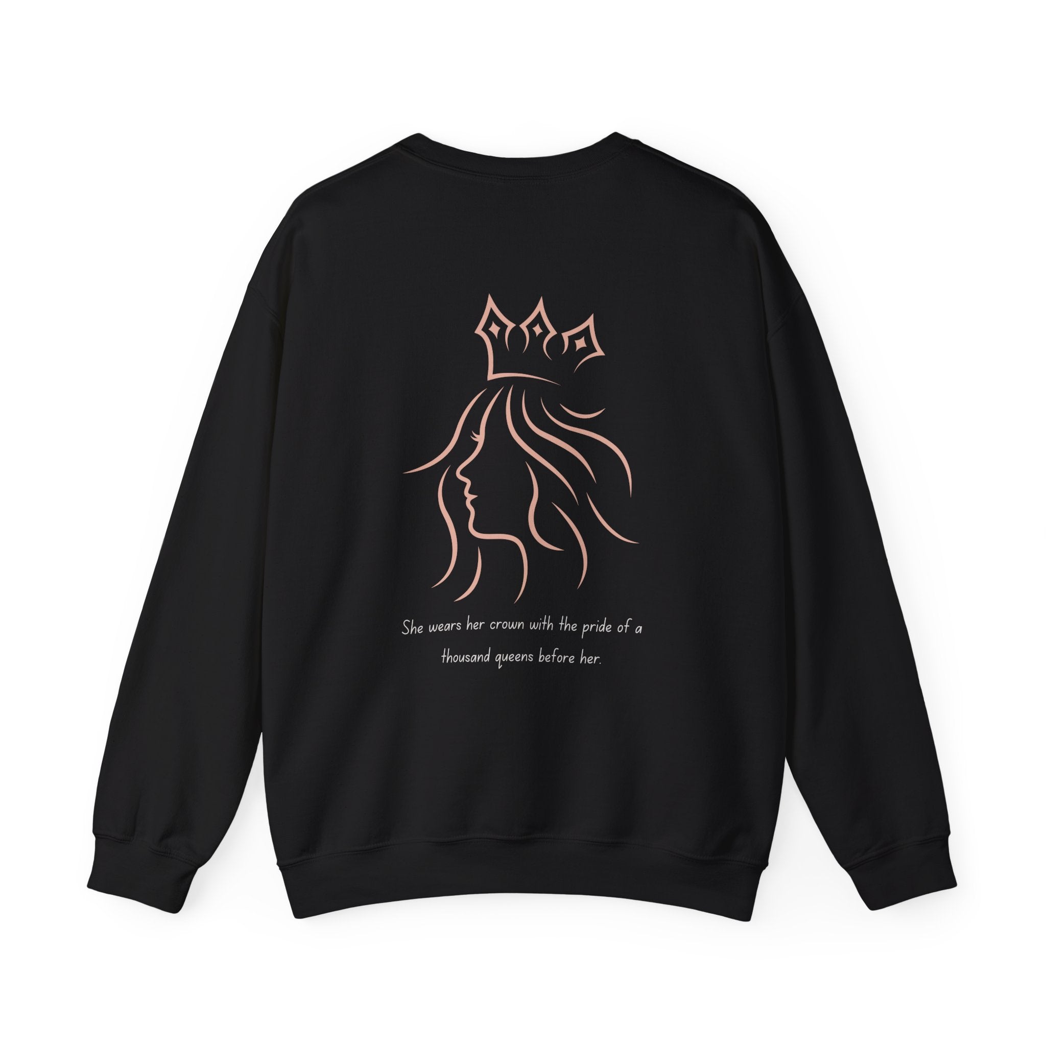 Queen Heavy Blend Crewneck Sweatshirt - Empowering Comfort for Her - Eamden