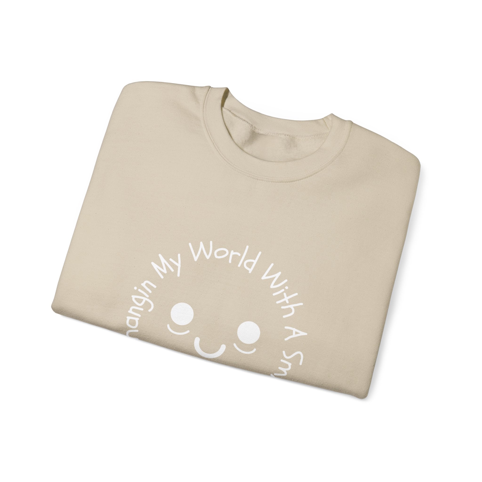 One Smile Crewneck Sweatshirt — “Change a World” - Eamden