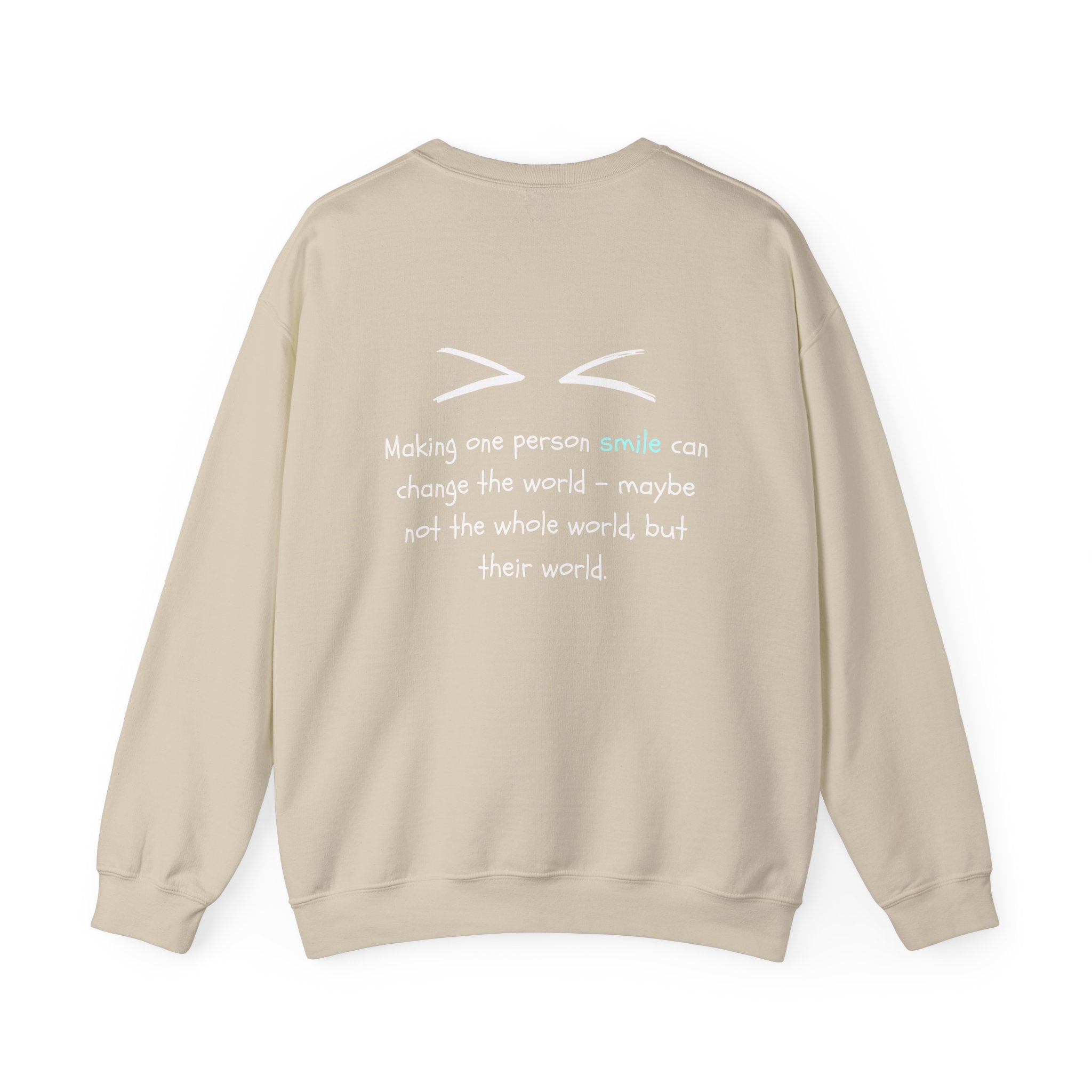 One Smile Crewneck Sweatshirt — “Change a World” - Eamden