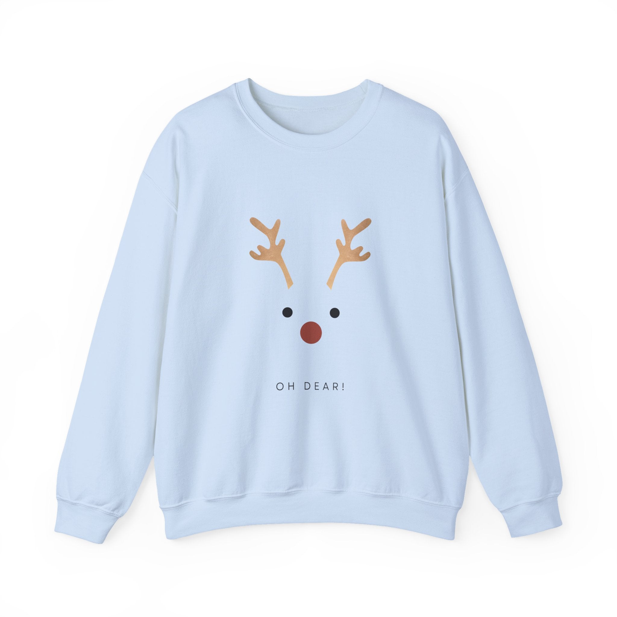 Reindeer Face 'Oh Dear!' Crewneck Sweatshirt - Eamden