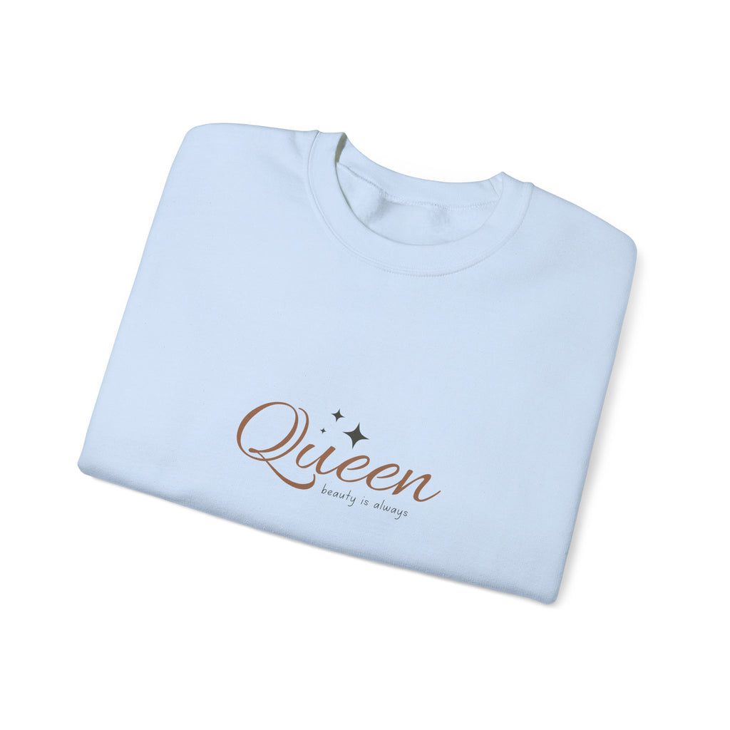 Queen Heavy Blend Crewneck Sweatshirt - Empowering Comfort for Her - Eamden