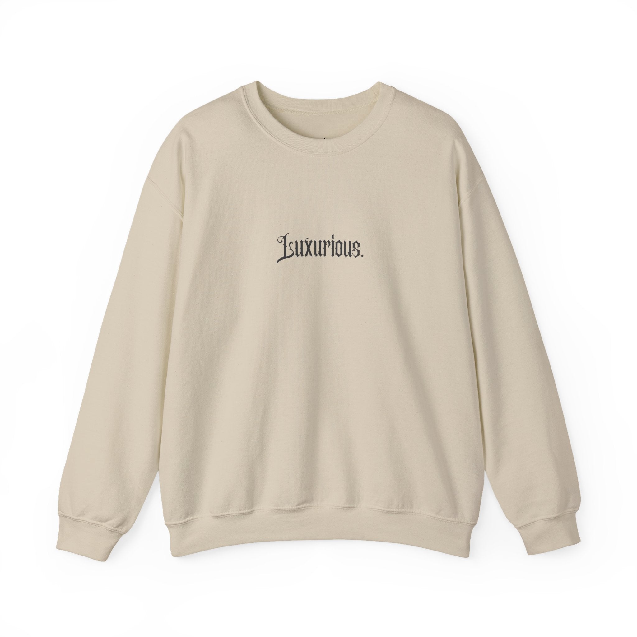 Luxurious Graphic Sweatshirt — Gothic Script & Cosmic Lips Crewneck - Eamden