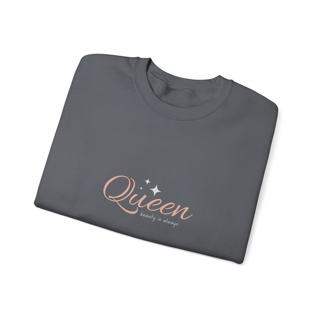 Queen Heavy Blend Crewneck Sweatshirt - Empowering Comfort for Her - Eamden