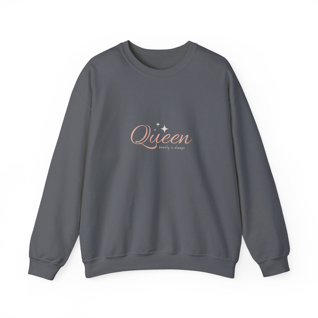 Queen Heavy Blend Crewneck Sweatshirt - Empowering Comfort for Her - Eamden