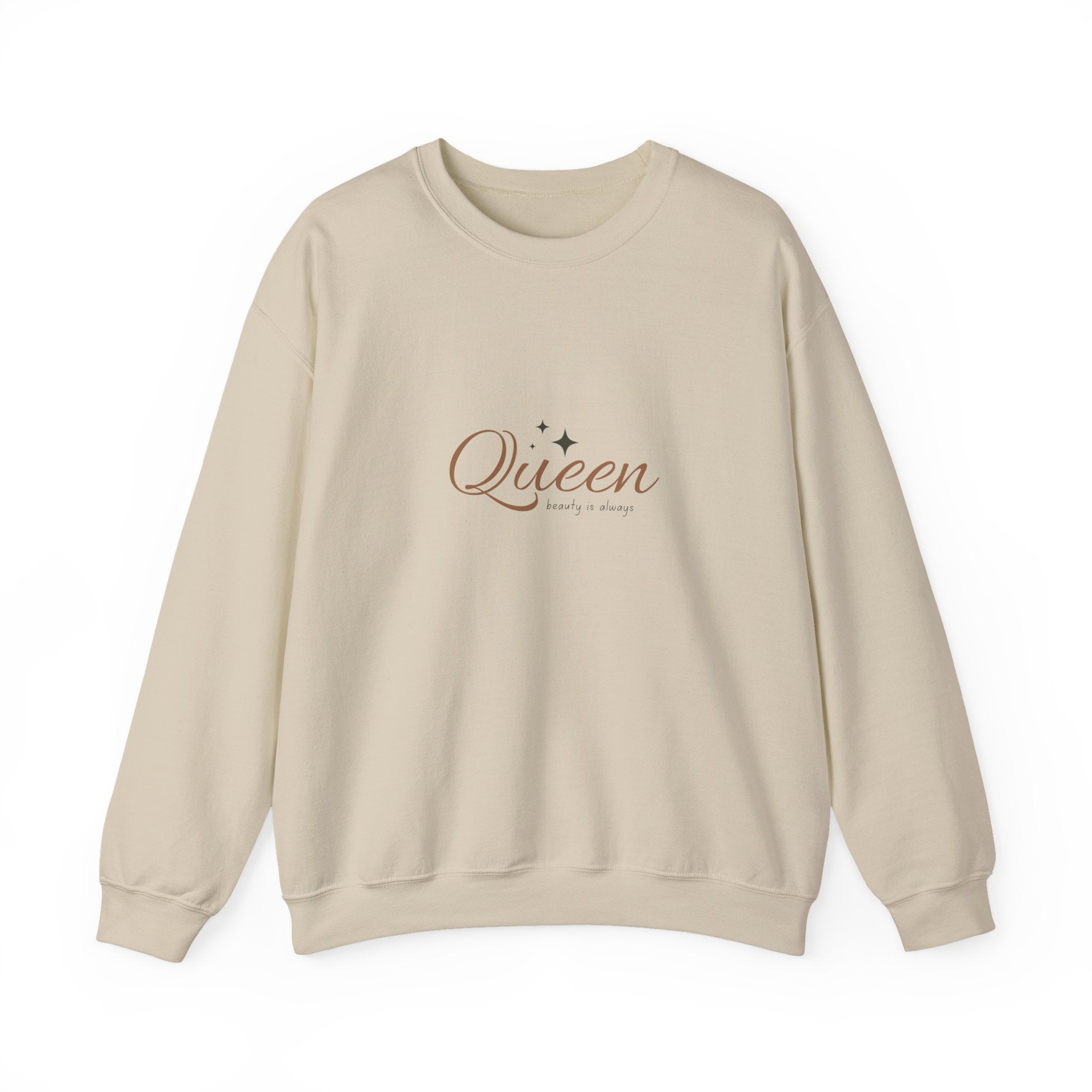 Queen Heavy Blend Crewneck Sweatshirt - Empowering Comfort for Her - Eamden