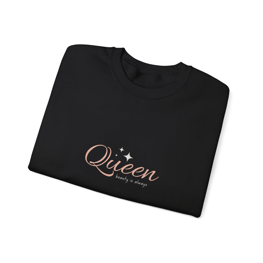 Queen Heavy Blend Crewneck Sweatshirt - Empowering Comfort for Her - Eamden