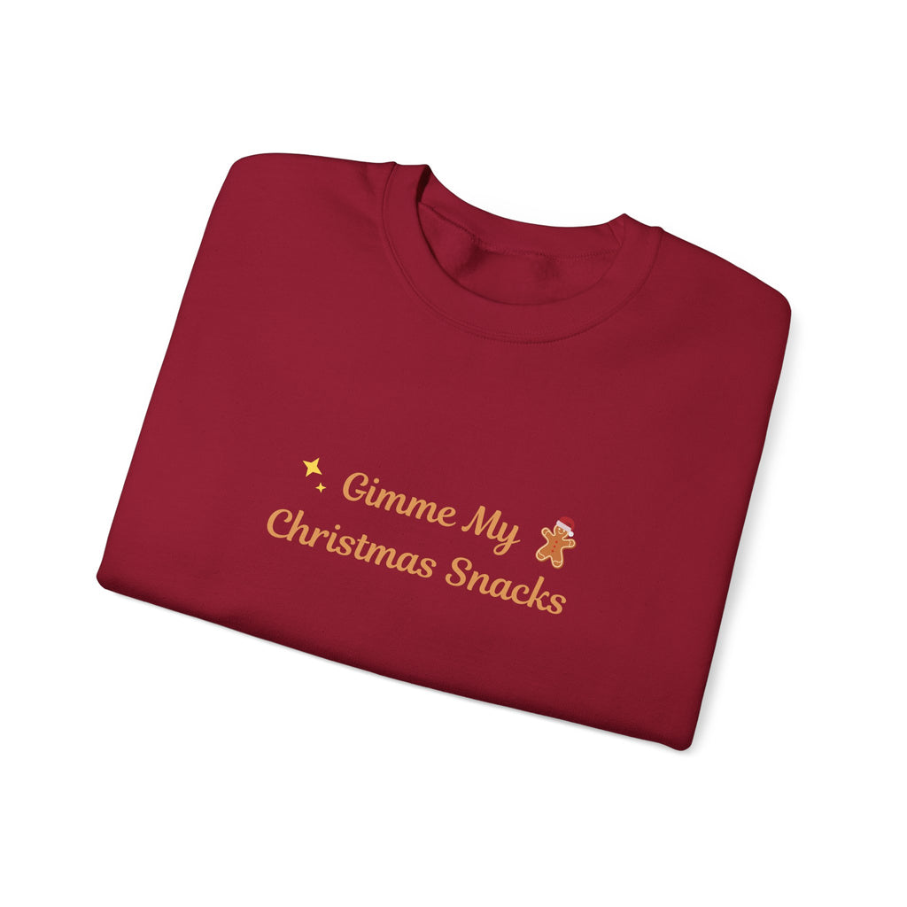 Christmas Snacks Sweatshirt — 'Gimme My Christmas Snacks' Gingerbread Crewneck - Eamden