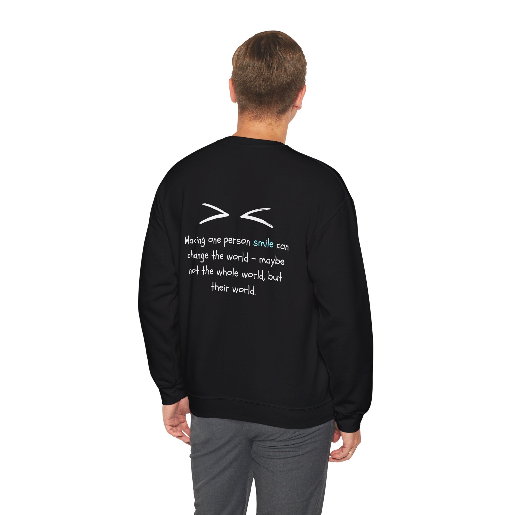 One Smile Crewneck Sweatshirt — “Change a World” - Eamden