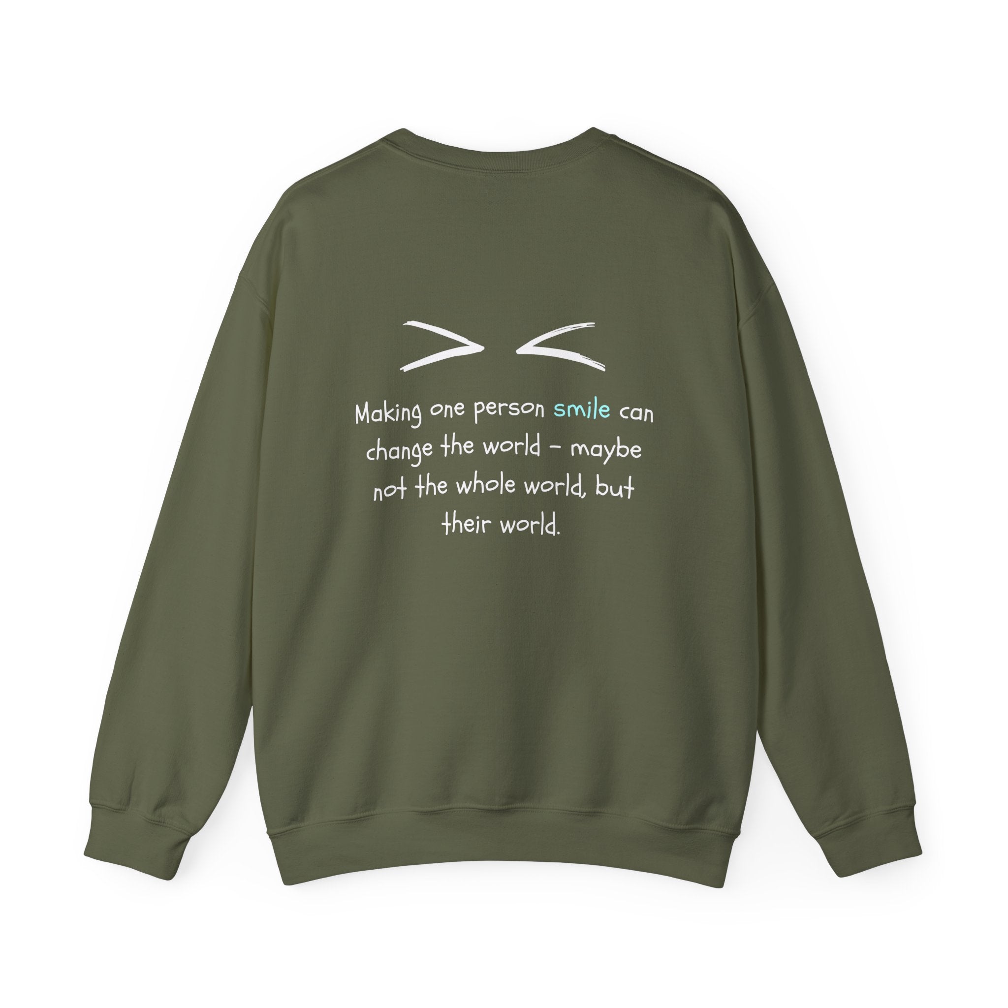One Smile Crewneck Sweatshirt — “Change a World” - Eamden