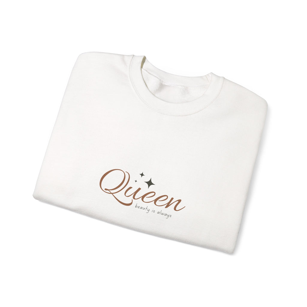 Queen Heavy Blend Crewneck Sweatshirt - Empowering Comfort for Her - Eamden