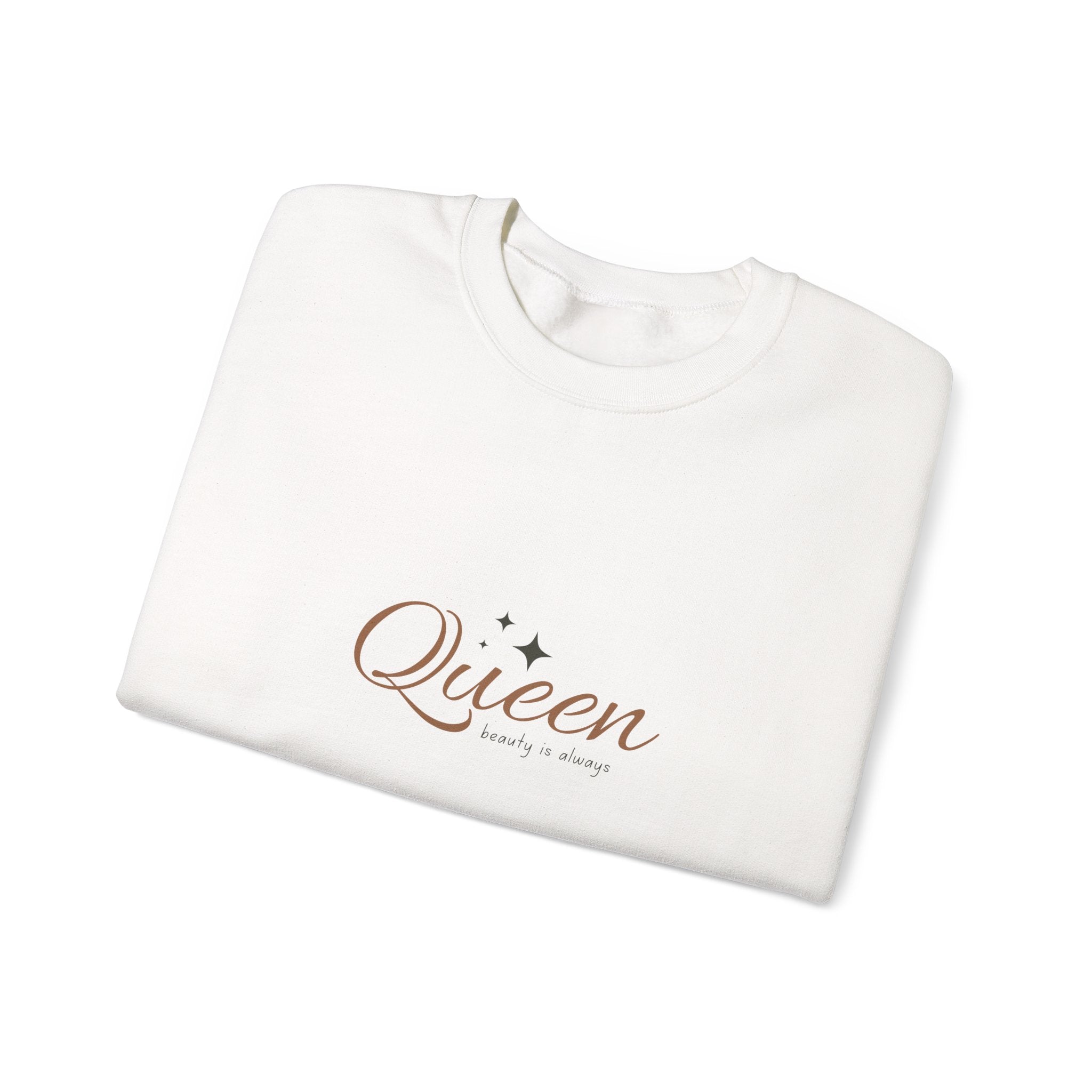 Queen Heavy Blend Crewneck Sweatshirt - Empowering Comfort for Her - Eamden