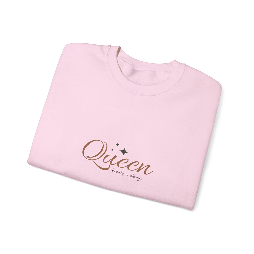 Queen Heavy Blend Crewneck Sweatshirt - Empowering Comfort for Her - Eamden