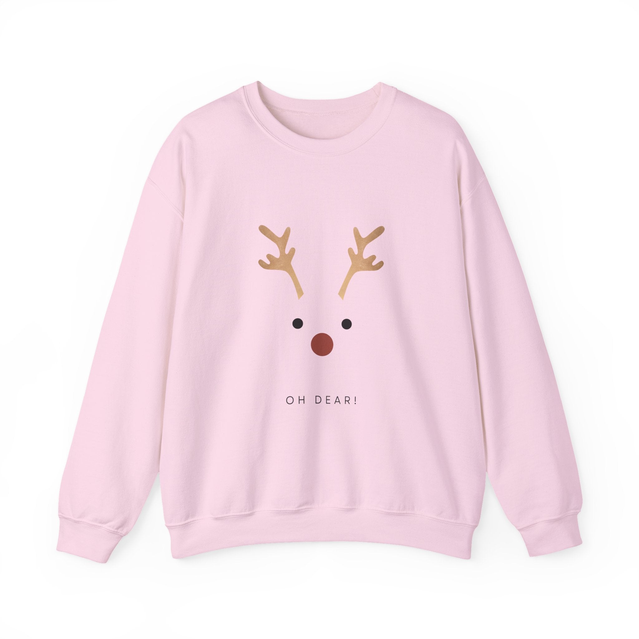 Reindeer Face 'Oh Dear!' Crewneck Sweatshirt - Eamden