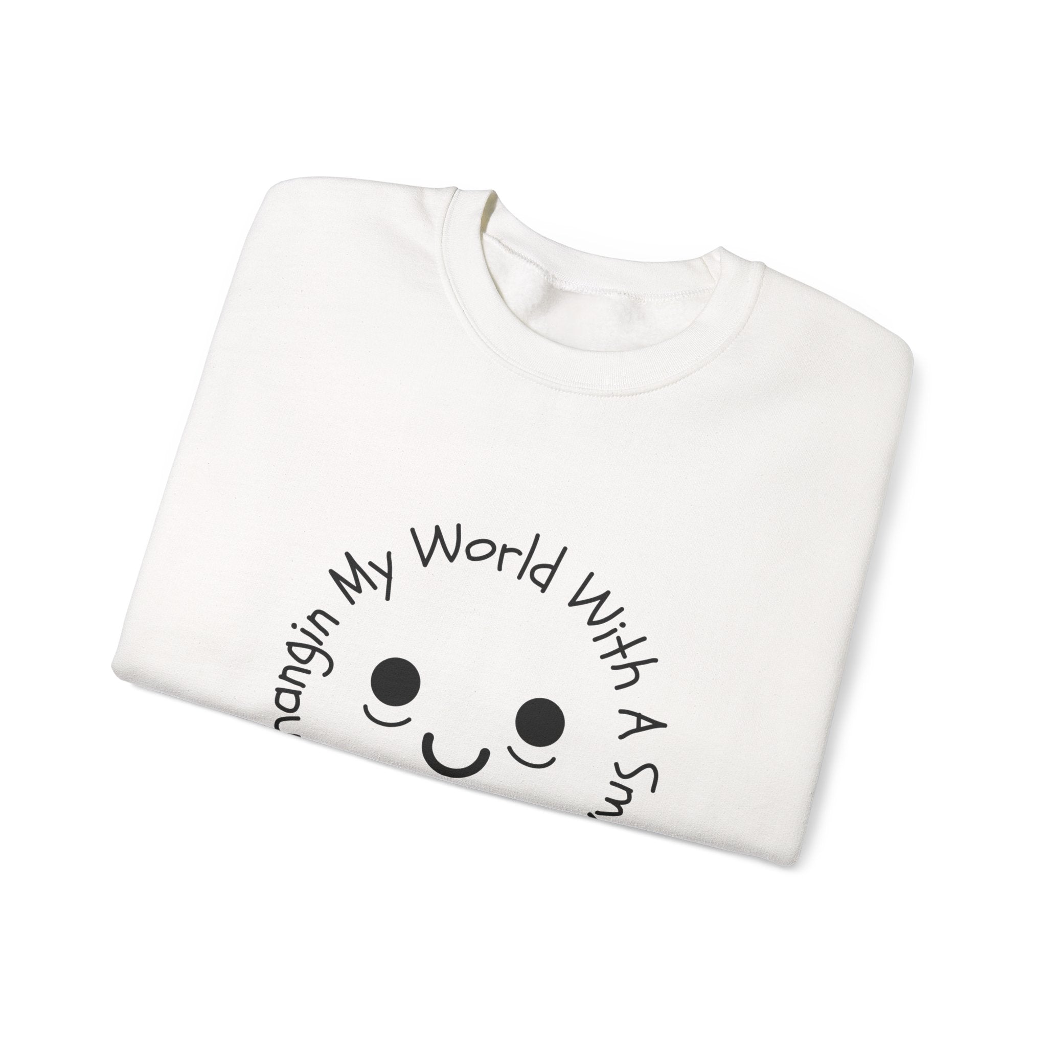 One Smile Crewneck Sweatshirt — “Change a World” - Eamden