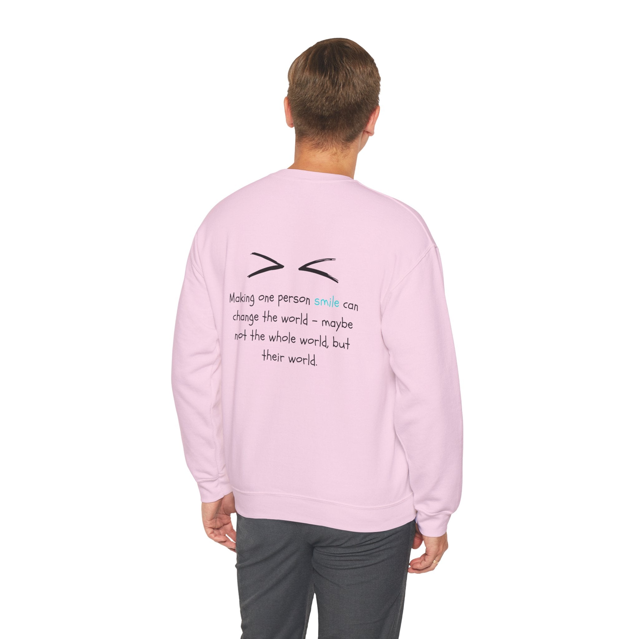 One Smile Crewneck Sweatshirt — “Change a World” - Eamden