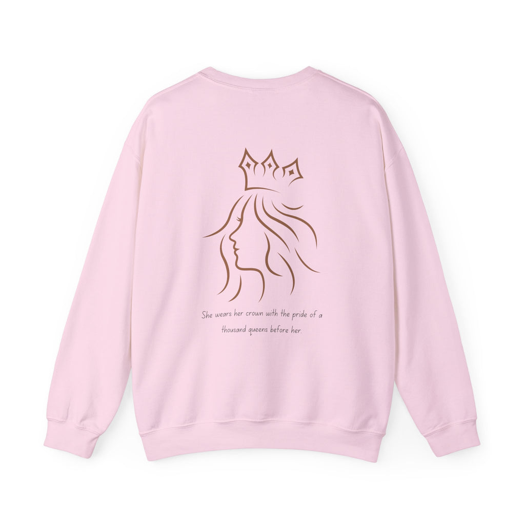 Queen Heavy Blend Crewneck Sweatshirt - Empowering Comfort for Her - Eamden