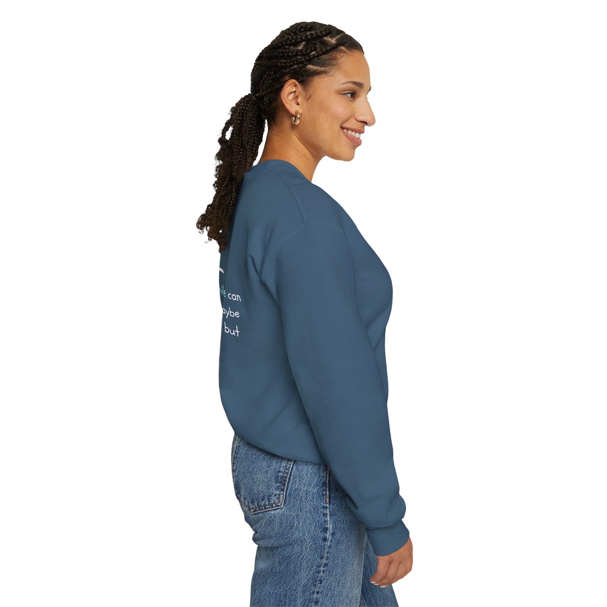 One Smile Crewneck Sweatshirt — “Change a World” - Eamden