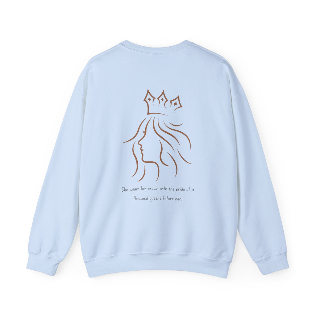 Queen Heavy Blend Crewneck Sweatshirt - Empowering Comfort for Her - Eamden