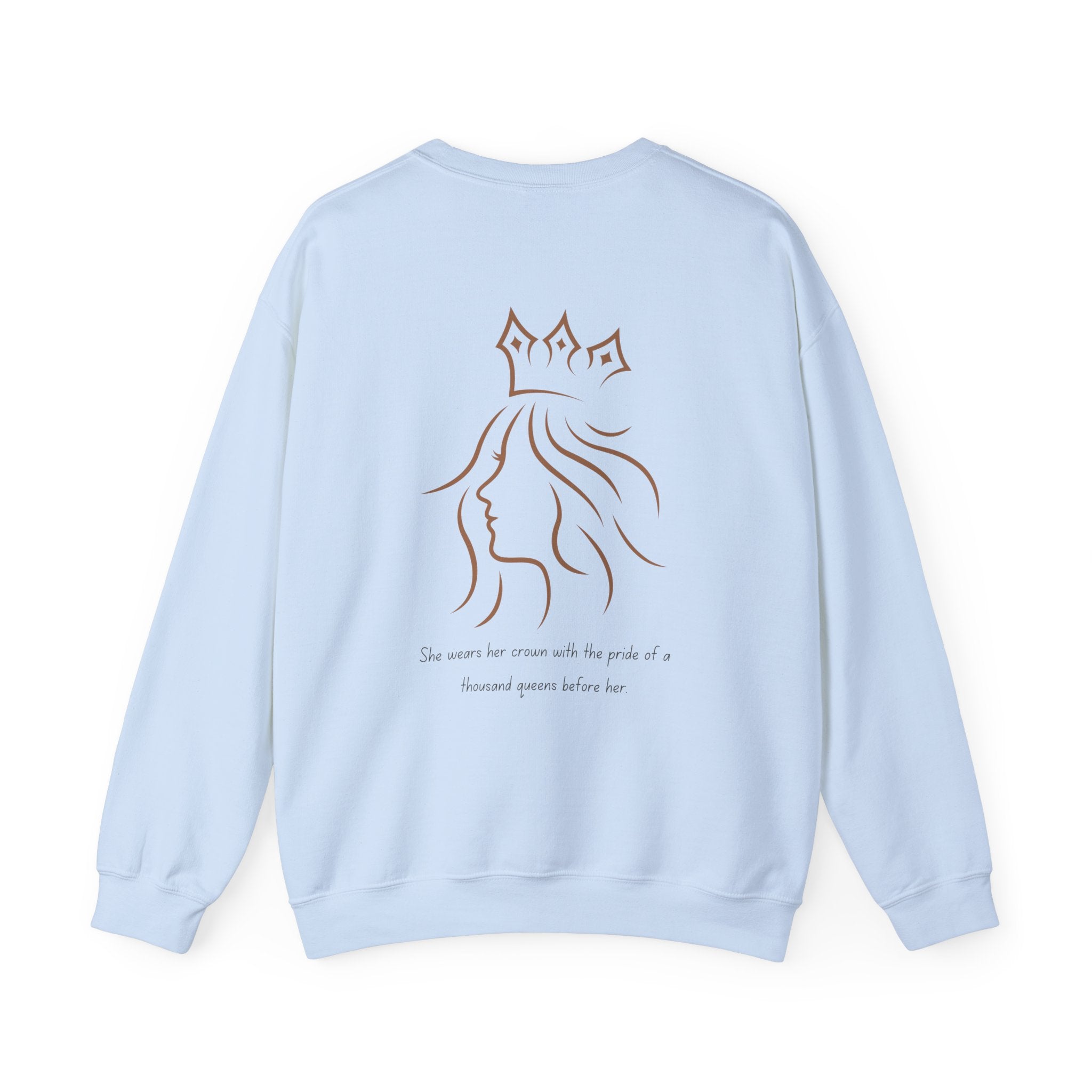 Queen Heavy Blend Crewneck Sweatshirt - Empowering Comfort for Her - Eamden