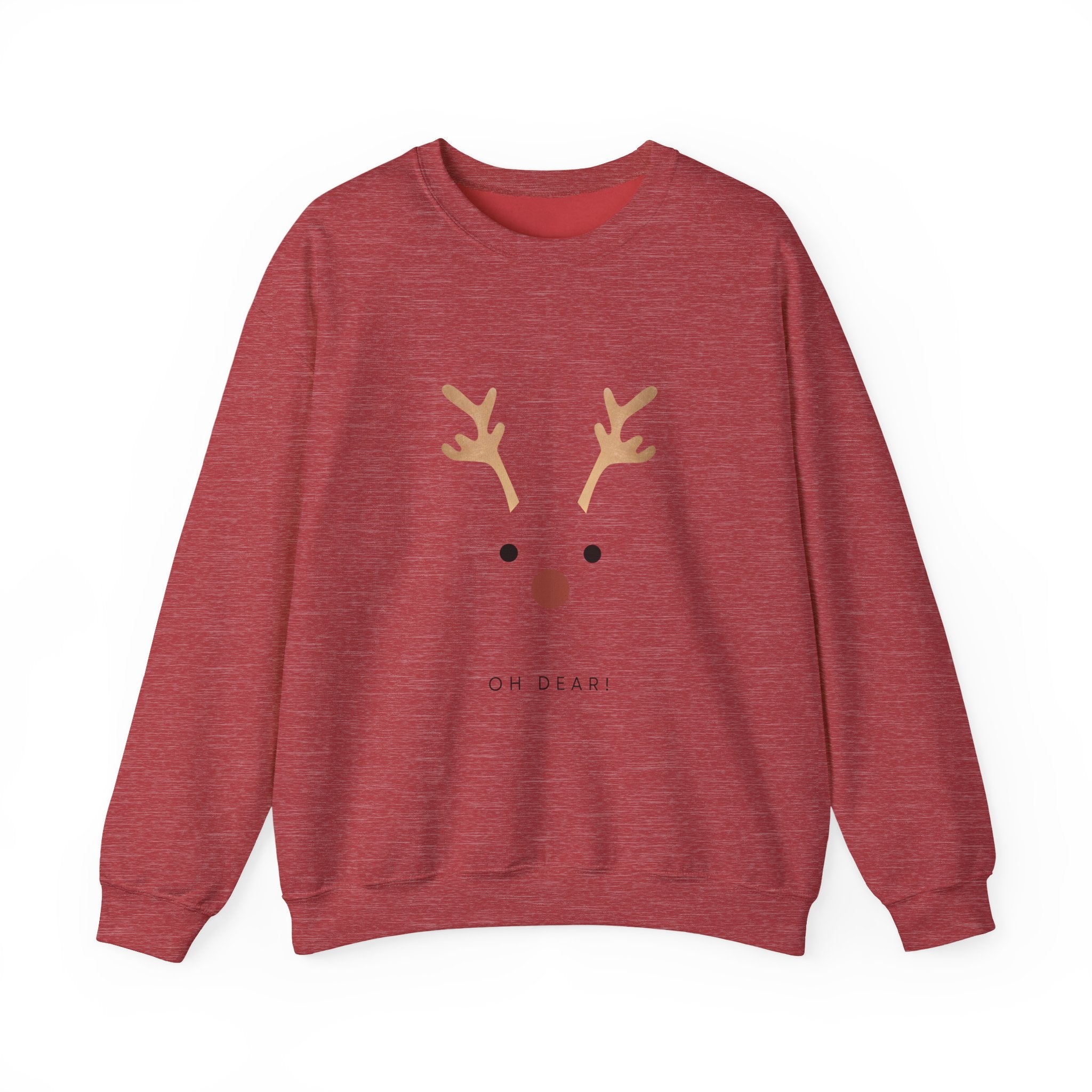 Reindeer Face 'Oh Dear!' Crewneck Sweatshirt - Eamden