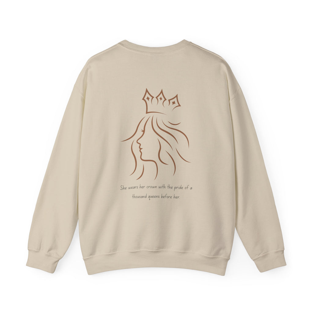 Queen Heavy Blend Crewneck Sweatshirt - Empowering Comfort for Her - Eamden