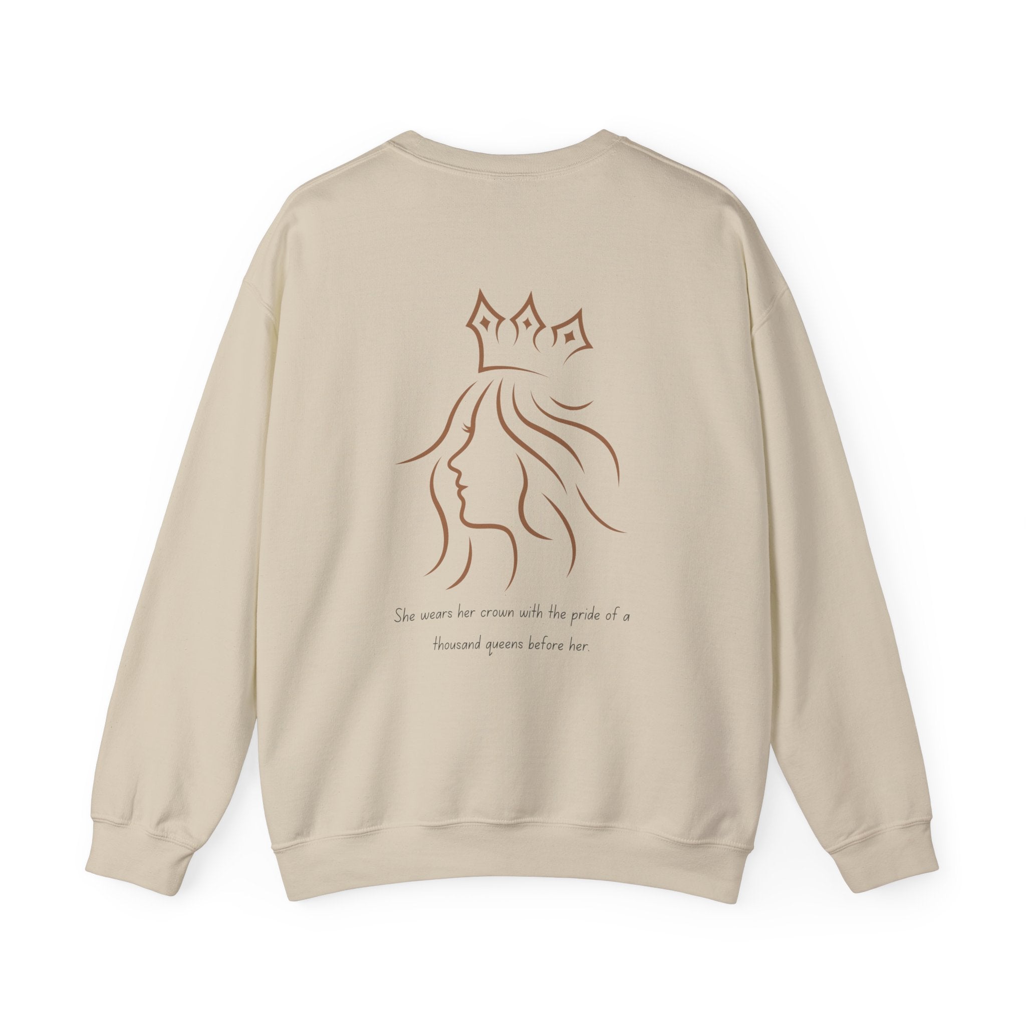 Queen Heavy Blend Crewneck Sweatshirt - Empowering Comfort for Her - Eamden