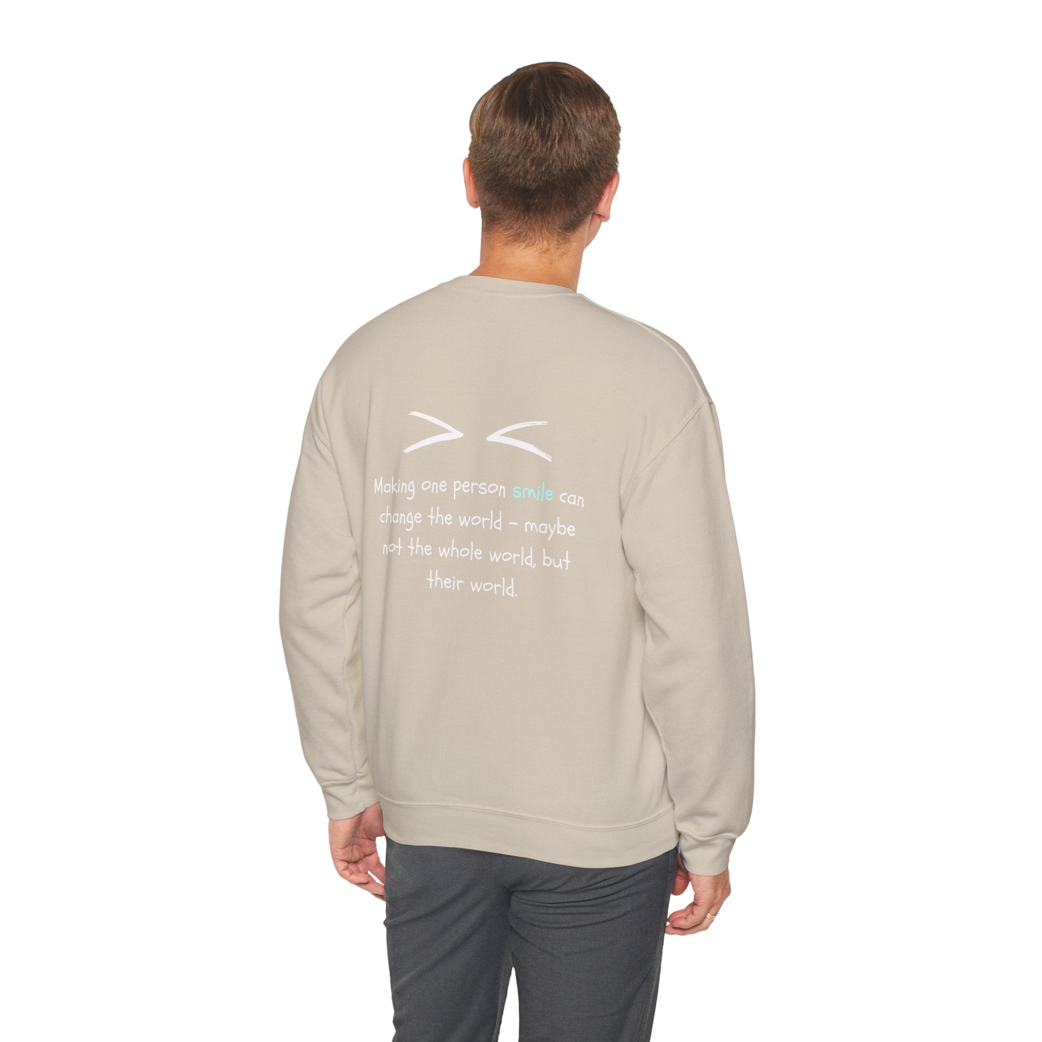 One Smile Crewneck Sweatshirt — “Change a World” - Eamden