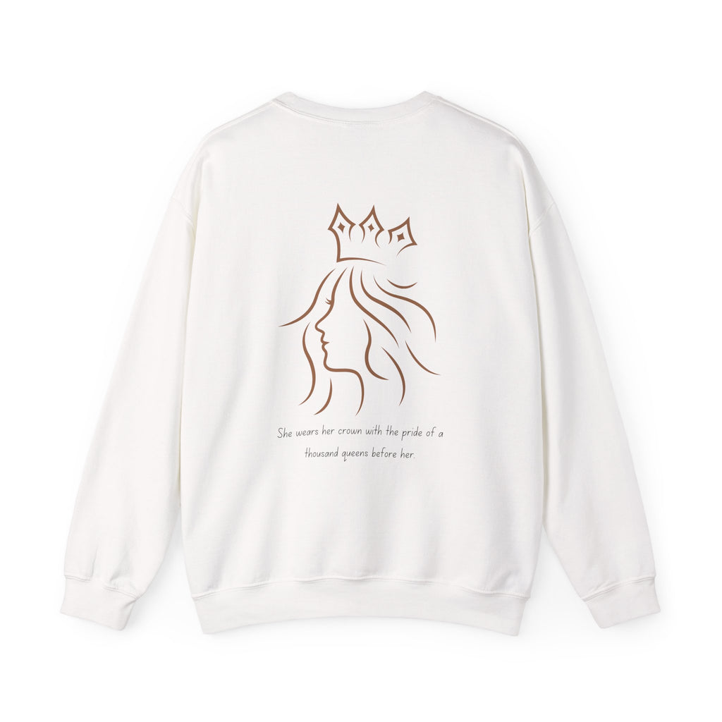 Queen Heavy Blend Crewneck Sweatshirt - Empowering Comfort for Her - Eamden