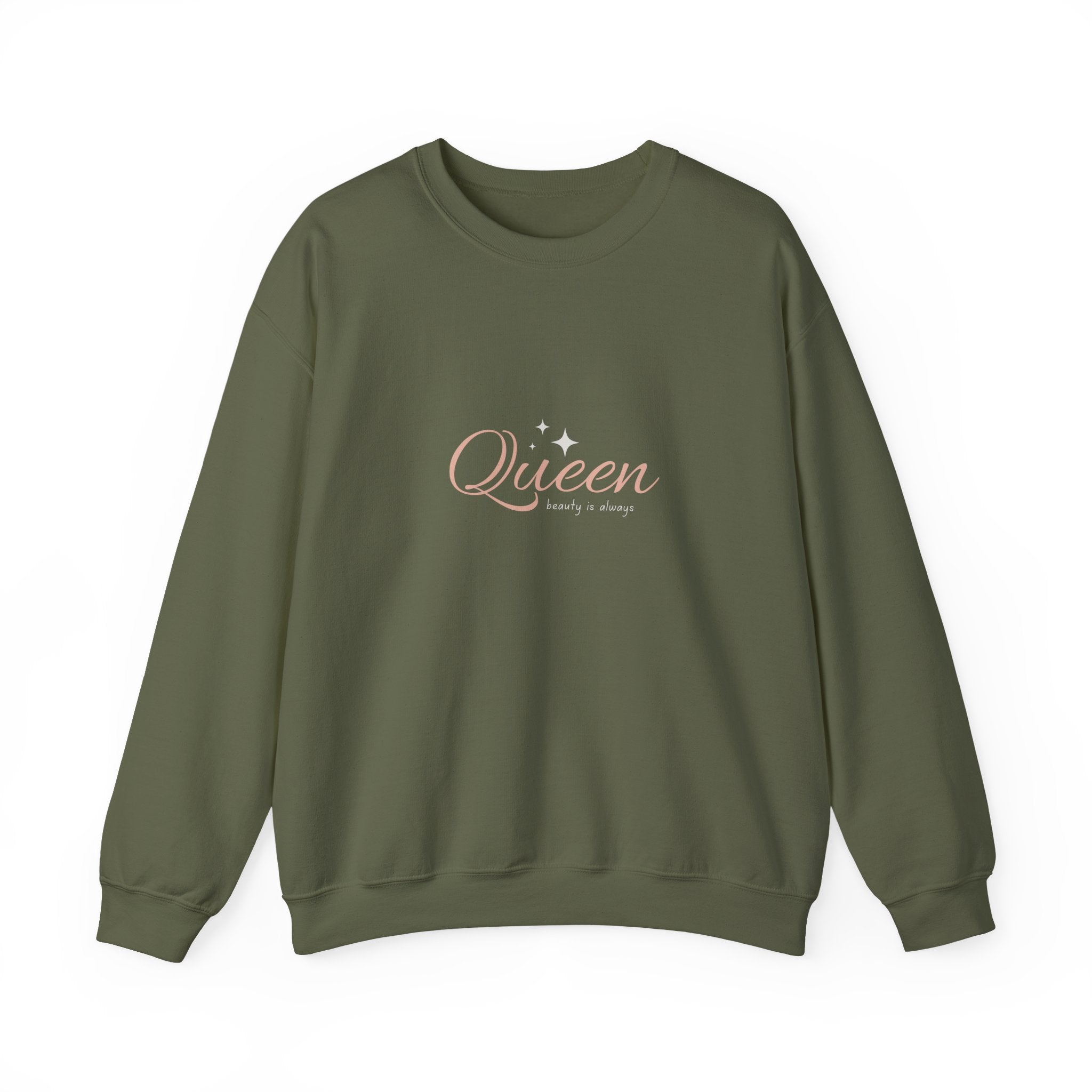 Queen Heavy Blend Crewneck Sweatshirt - Empowering Comfort for Her - Eamden